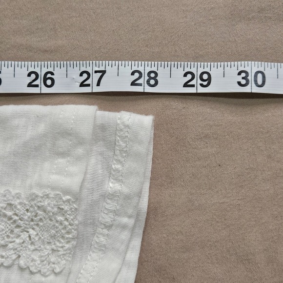 White Lace Coquette Tunic Tank Size L Fairy‎ Romantic Dainty Feminine - Picture 6 of 9